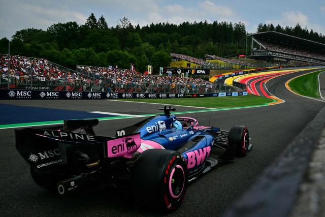 Alpine's French driver Pierre Gasly competes during the qualifying session at the Spa-Francorchamps circuit, in Spa, ahead of the Formula One Belgian Grand Prix, on July 18, 2026. (Photo by Andrej ISAKOVIC / AFP)
