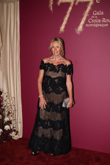 French actress and model Estelle Lefebure arrives to attend the 77th annual Monaco Red Cross Ball gala charity event (bal de la Croix Rouge) in Monaco on July 18, 2026. (Photo by Valery HACHE / AFP) / NO TABLOIDS WEB & PRINT, NO DAILY MAIL, NO DAILY MAIL GROUP, NO VOICI, NO CLOSER