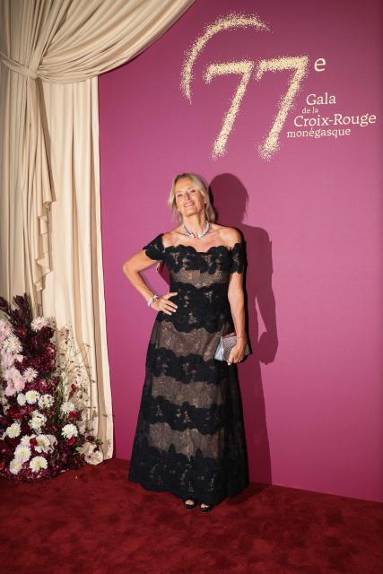 French actress and model Estelle Lefebure arrives to attend the 77th annual Monaco Red Cross Ball gala charity event (bal de la Croix Rouge) in Monaco on July 18, 2026. (Photo by Valery HACHE / AFP) / NO TABLOIDS WEB & PRINT, NO DAILY MAIL, NO DAILY MAIL GROUP, NO VOICI, NO CLOSER