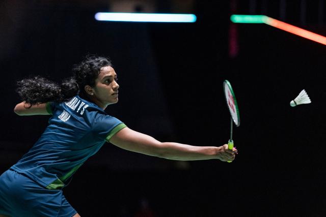 India’s Pusarla Venkata Sindhu hits a return against Japan’s Akane Yamaguchi in their women's singles final match of the Japan Open badminton tournament at Tokyo Gymnasium in Tokyo on July 19, 2026. (Photo by Yuichi YAMAZAKI / AFP)