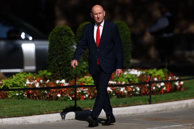 Britain's former Defence secretary John Healey arrives at Downing Street in London July 20, 2026 as cabinet appointments are due to be made after Andy Burnham became Britain's new Prime Minister. Burnham vowed on Monday to put forward a 10-year plan for Britain, saying the country needed to make politics work. (Photo by Peter Nicholls / AFP)