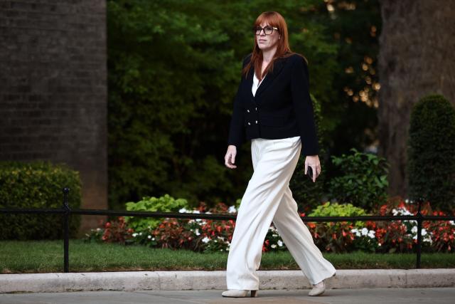 Former Housing minister Angela Rayner arrives at Downing Street in London, July 20, 2026 as cabinet appointments are being made after Andy Burnham became Britain's new Prime Minister. Burnham vowed on Monday to put forward a 10-year plan for Britain, saying the country needed to make politics work. (Photo by Henry Nicholls / AFP)