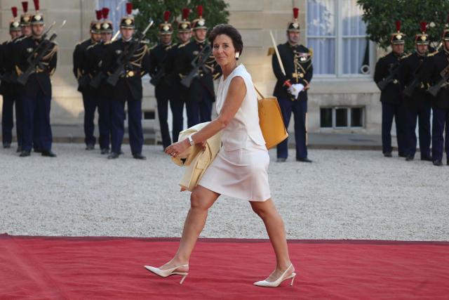 CEO of the Eramet Group, Christel Bories arrives for a State diner on the sidelines of the State Visit of Gabon's President at the Elysee Palace in Paris on July 20, 2026. (Photo by Ludovic MARIN / AFP)