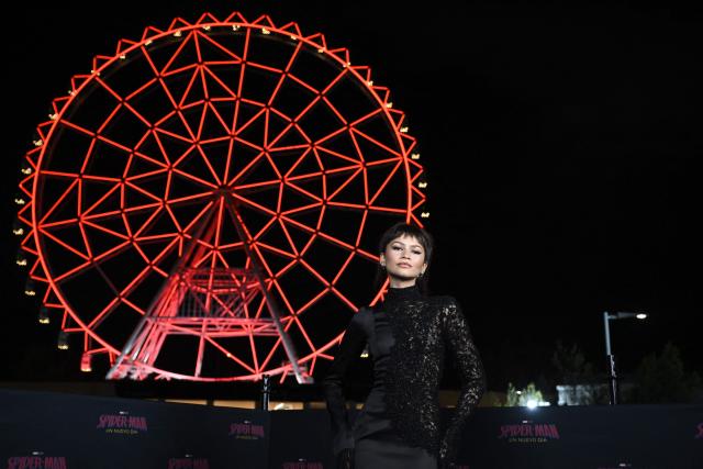 US actress Zendaya poses during a fan event for the upcoming film Spider-Man: Brand New Day at Aztlan Feria de Chapultepec in Mexico City on July 20, 2026. (Photo by Alfredo ESTRELLA / AFP)