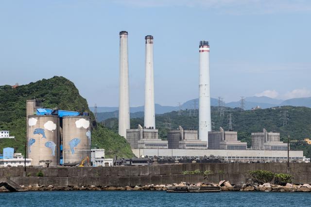 The oil-fired Hsieh-ho power plant facility is seen at the port in Keelung on July 21, 2026. (Photo by I-Hwa Cheng / AFP)