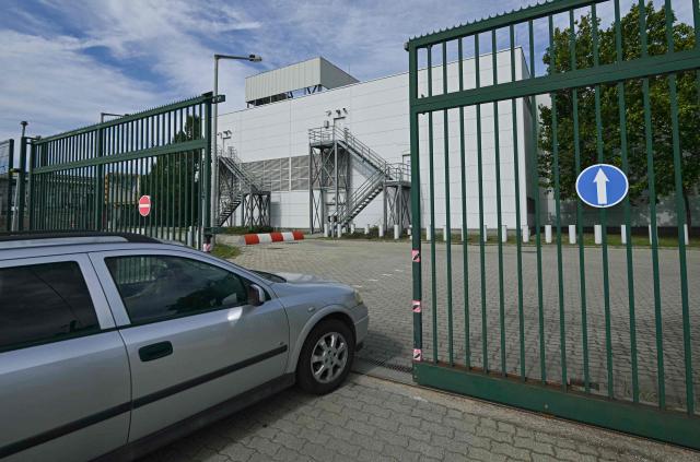 A data server building owned by Hungarian Telekom, a German majority-owned company, is seen in Budapest on July 21, 2026, after a FIDESZ party spokesperson said that prosecutors had raided its data servers. The Fidesz party of Hungary's nationalist ex-leader Viktor Orban, which was swept from power in elections in April, said on July 21, 2026 that prosecutors had launched a raid on its server centre. (Photo by Attila KISBENEDEK / AFP)