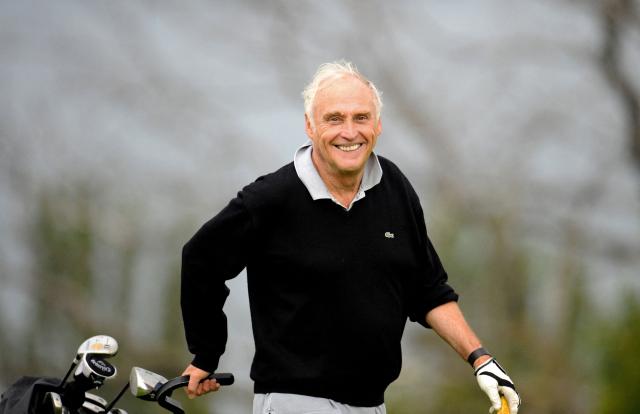 (FILES) French journalist Jean Marc Sylvestre reacts after hitting a drive during the Evian Masters Golf Pro-Am officiel Rolex, in Evian-les-Bains, French Alps on July 20, 2011. French journalist Jean-Marc Sylvestre, a self-described liberal who was for many years the face of business news on French TV news channel TF1, has died aged 79 "following a long illness", the Atlantico website – for which he wrote – announced on July 21, 2026. (Photo by JEAN-PIERRE CLATOT / AFP)