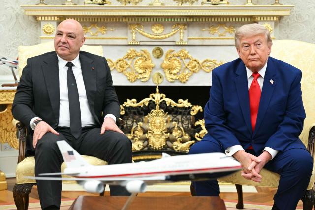 US President Donald Trump meets with Lebanese President Joseph Aoun in the Oval Office of the White House in Washington, DC, on July 21, 2026. (Photo by SAUL LOEB / AFP)