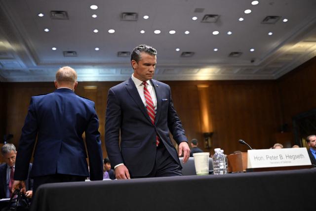 US Defense Secretary Pete Hegseth arrives to testify during a Senate Committee on Appropriations hearing on Capitol Hill in Washington, DC on July 21, 2026. US lawmakers are conducting a hearing to examine a review of US President Donald Trump's supplemental funding request of June 24, 2026. (Photo by Alex WROBLEWSKI / AFP)