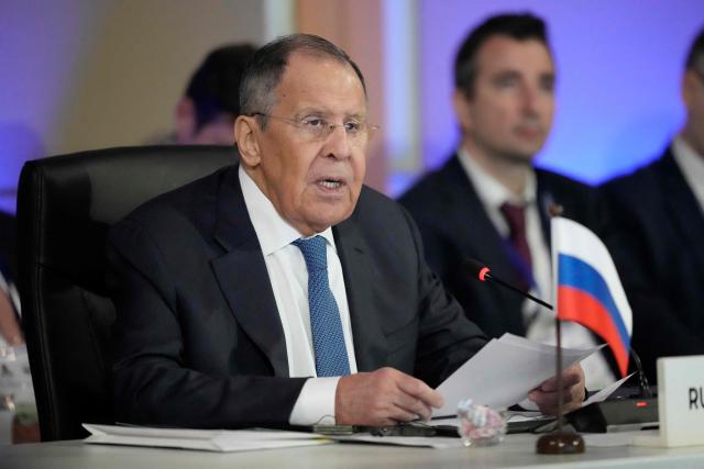 Russia's Foreign Minister Sergey Lavrov speaks during the ASEAN Post-Ministerial Conference with Russia on the sidelines of the Association of Southeast Asian Nations (ASEAN) Foreign Ministers' Meeting in Pasay, Metro Manila on July 22, 2026. (Photo by Aaron Favila / POOL / AFP)