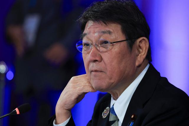Japan's Foreign Minister Toshimitsu Motegi attends the ASEAN Post-Ministerial Conference with Japan on the sidelines of the Association of Southeast Asian Nations (ASEAN) Foreign Ministers' Meeting in Pasay, Metro Manila on July 22, 2026. (Photo by ELOISA LOPEZ / POOL / AFP)
