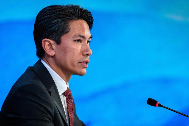 Brunei's Foreign Minister Abdul Mateen Bolkiah speaks during the ASEAN Post-Ministerial Conference with the European Union on the sidelines of the ASEAN Foreign Ministers' Meeting at the Philippine International Convention Center in Pasay, Metro Manila on July 22, 2026. (Photo by Ezra Acayan / POOL / AFP)