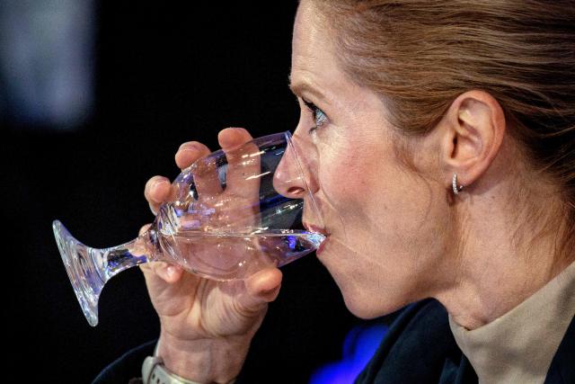 European Commission Vice-President Kaja Kallas drinks during the ASEAN Post-Ministerial Conference with the European Union on the sidelines of the ASEAN Foreign Ministers' Meeting at the Philippine International Convention Center in Pasay, Metro Manila on July 22, 2026. (Photo by Ezra Acayan / POOL / AFP)