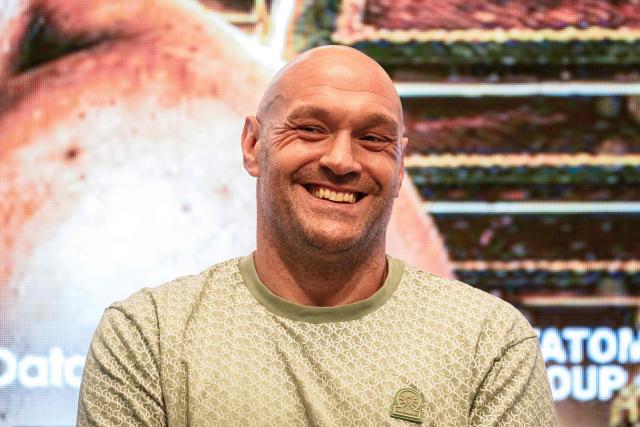Britain's Tyson Fury reacts during a press conference ahead of his charity boxing bout against Poland's Mariusz Wach in Pattaya on July 22, 2026. (Photo by Chanakarn LAOSARAKHAM / AFP)