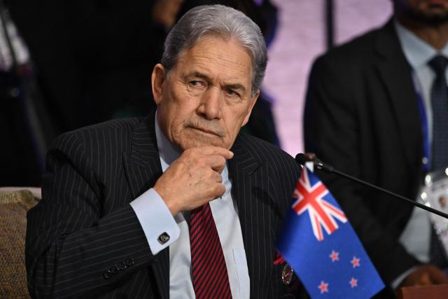 New Zealand's Foreign Minister Winston Peters attends the Association of the Southeast Asian Nations (ASEAN) Foreign Ministers' Meeting in Pasay, Metro Manila on July 23, 2026. (Photo by Brendan Smialowski / POOL / AFP)