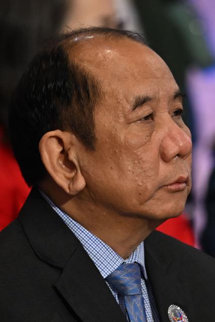Myanmar Permanent Secretary Hau Khan Sum attends the Association of the Southeast Asian Nations (ASEAN) Foreign Ministers' Meeting in Pasay, Metro Manila on July 23, 2026. (Photo by Brendan Smialowski / POOL / AFP)