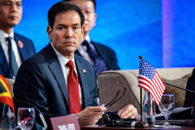 US Secretary of State Marco Rubio attends the 33rd ASEAN Regional Forum (ARF), part of the Southeast Asian Nations (ASEAN) Foreign Ministers' Meeting  in Pasay, Metro Manila on July 23, 2026. (Photo by Ezra Acayan / POOL / AFP)