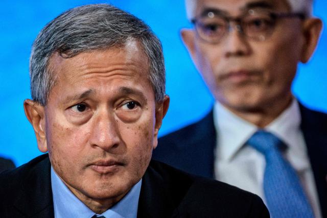 Singapore Foreign Minister Vivian Balakrishnan attends the 33rd ASEAN Regional Forum (ARF), part of the Association of Southeast Asian Nations (ASEAN) Foreign Ministers Meeting in Pasay, Metro Manila on July 23, 2026. (Photo by Ezra Acayan / POOL / AFP)