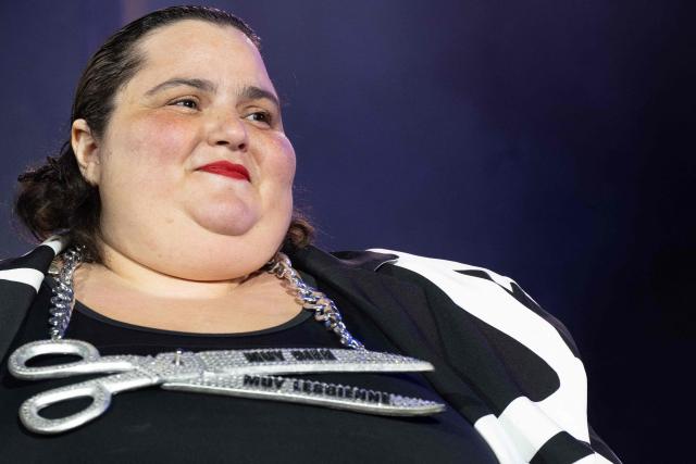(FILES) French DJ Barbara Butch reacts during the 20th edition of the Rock en Seine music festival, in Saint-Cloud, outside Paris, on August 25, 2024. DJ Barbara Butch will file a complaint on July 23, 2026 against La France insoumise for incitement to hatred and violence, her lawyer, Ms. Audrey Msellati, told AFP, five days after her concert in Grenoble was interrupted by pro-Palestinian and Insoumis activists. (Photo by Anna KURTH / AFP)