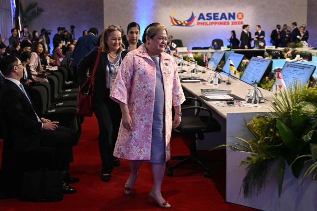 Philippines' Foreign Secretary Theresa Lazaro attends the East Asia Summit Foreign Ministers’ Meeting, part of the Association of Southeast Asian Nations (ASEAN) Foreign Ministers Meeting in Pasay, Metro Manila on July 23, 2026. (Photo by Brendan SMIALOWSKI / POOL / AFP)