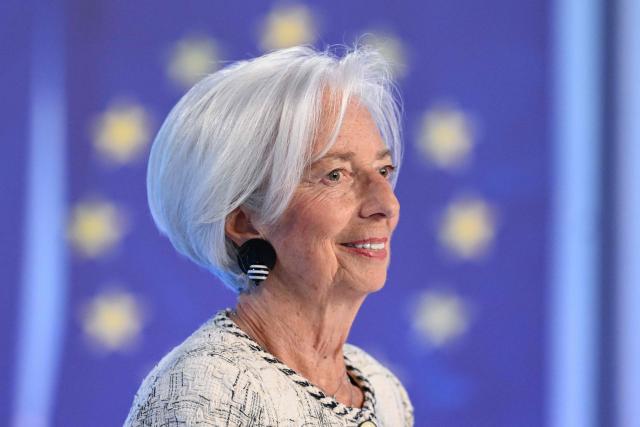 (FILES) European Central Bank (ECB) President Christine Lagarde addresses a press conference on the Eurozone's monetary policy, at the central bank's headquarters in Frankfurt am Main, western Germany, on April 30, 2026. (Photo by Kirill KUDRYAVTSEV / AFP)