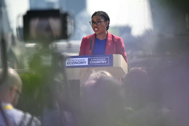 Britain's main opposition Conservative Party leader Kemi Badenoch delivers a speech at IET (Institute of Engineering and Technology) in London on July 23, 2026. (Photo by JUSTIN TALLIS / AFP)