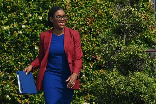 Britain's main opposition Conservative Party leader Kemi Badenoch arrives to deliver a speech at IET (Institute of Engineering and Technology) in London on July 23, 2026. (Photo by JUSTIN TALLIS / AFP)
