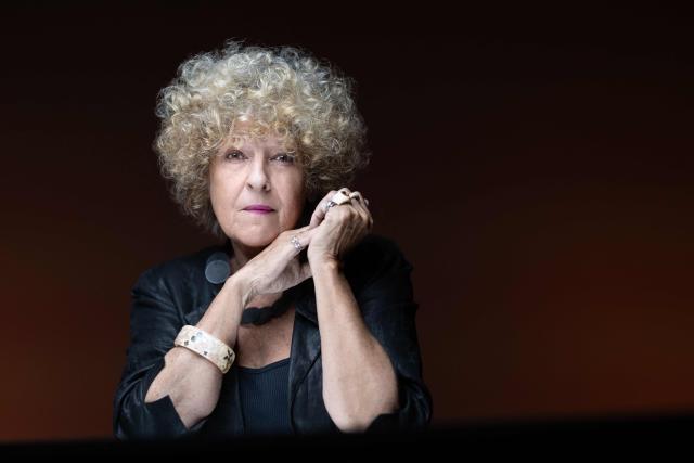 French author, biographer, and screenwriter Elisabeth Reynaud poses during a photo session  in Paris on July 21, 2026. (Photo by Joel Saget / AFP)