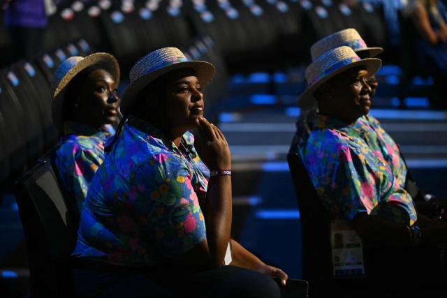 Athletes representing Bermuda watch the opening ceremony of the 23rd Commonwealth Games at the OVO Arena in Glasgow, Scotland, on July 23, 2026. (Photo by Oli SCARFF / AFP)