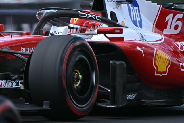 Ferrari's Monegasque driver Charles Leclerc drives during the first practice session at the Hungaroring racetrack in Mogyorod near Budapest, Hungary, on July 24, 2026 ahead of the Formula One Hungarian Grand Prix. (Photo by Attila KISBENEDEK / AFP)