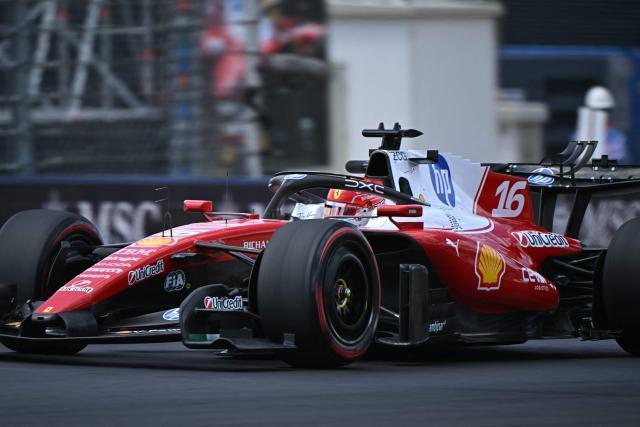Ferrari's Monegasque driver Charles Leclerc drives during the first practice session at the Hungaroring racetrack in Mogyorod near Budapest, Hungary, on July 24, 2026 ahead of the Formula One Hungarian Grand Prix. (Photo by Attila KISBENEDEK / AFP)