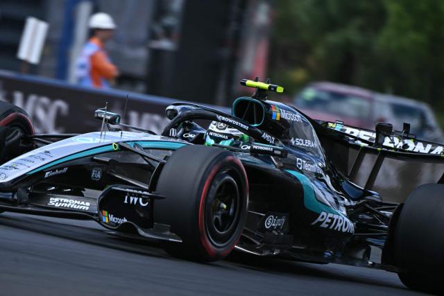 Mercedes' Italian driver Kimi Antonelli drives during the first practice session at the Hungaroring racetrack in Mogyorod near Budapest, Hungary, on July 24, 2026 ahead of the Formula One Hungarian Grand Prix. (Photo by Attila KISBENEDEK / AFP)