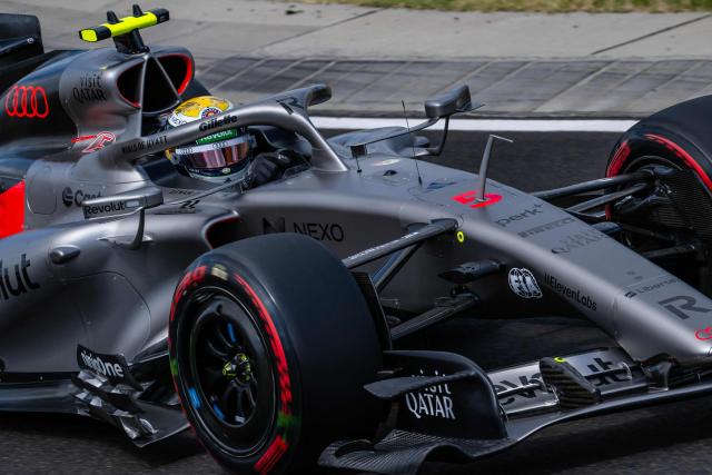 Audi's Brazilian driver Gabriel Bortoleto drives during the first practice session at the Hungaroring racetrack in Mogyorod near Budapest, Hungary, on July 24, 2026 ahead of the Formula One Hungarian Grand Prix. (Photo by Andrej ISAKOVIC / AFP)