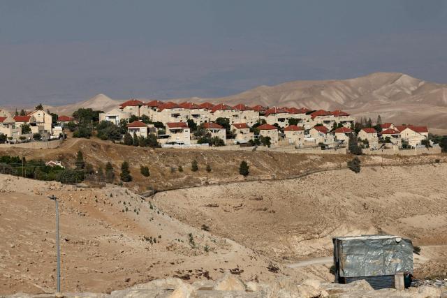 The Israeli settlement of Maale Adumim in the Israeli occupied Palestinian West Bank, some seven kilometers east of Jerusalem, is pictured on July 24, 2026. The Israeli prime minister ordered the establishment of new settler outposts in the occupied West Bank on July 24. All Israeli settlements are illegal under international law, while outposts are small settlements established usually without government approval and therefore illegal under Israeli law. (Photo by AHMAD GHARABLI / AFP)