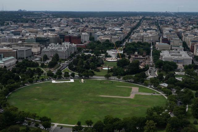 The White House, seen from the observation deck of the Washington Monument in Washington, DC on July 24, 2026. (Photo by Kent Nishimura / AFP)