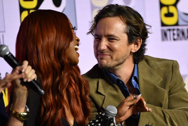 US actors Keke Palmer and Lewis Pullman attend “Spaceballs: The New One” panel during Comic Con International in San Diego on July 24, 2026. (Photo by Chris DELMAS / AFP)