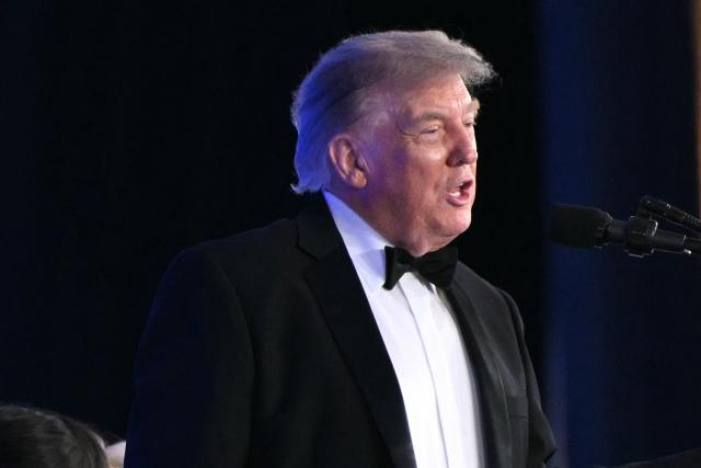 US President Donald Trump speaks during the 2026 White House Correspondents' Association (WHCA) Dinner at the Waldorf Astoria in Washington, DC, on July 24, 2026. The 2026 WHCA Dinner was originally scheduled for April 25 at the Washington Hilton, but was rescheduled and relocated after an alleged gunman breached security. (Photo by Mandel NGAN / AFP)