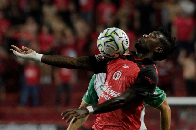 Tijuana's Ecuadorian forward #07 Adonis Preciado controls the ball during the Liga MX Apertura football match between Tijuana and Leon at Caliente stadium in Tijuana, Mexico on July 24, 2026. (Photo by Guillermo Arias / AFP)
