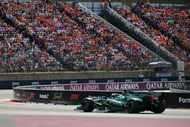 Aston Martin's Spanish driver Fernando Alonso competes during the qualifying session at the Hungaroring racetrack in Mogyorod near Budapest, Hungary, on July 25, 2026 ahead of the Formula One Hungarian Grand Prix. (Photo by Andrej ISAKOVIC / AFP)