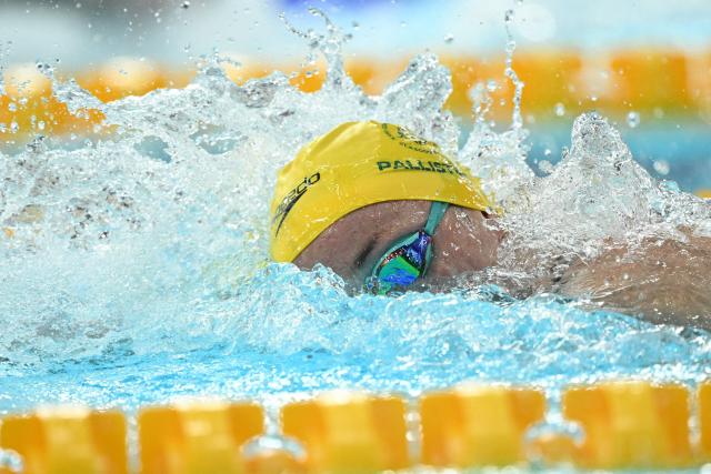 Australia's Mollie O'Callaghan competes in the Women's 200m Freestyle Final during the swimming event at the Tollcross International Swimming Centre in Glasgow, on day two of the Commonwealth Games in Glasgow, Scotland, on July 25, 2026. (Photo by Oli SCARFF / AFP)