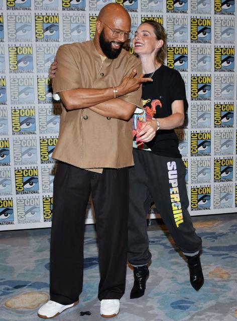 Actors Rebecca Ferguson and Common attend Apple TV's press line during Comic-Con International in San Diego on July 25, 2026. (Photo by Chris DELMAS / AFP)