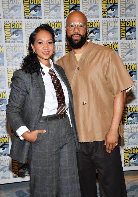 Welsh actress Alexandria Riley (L) and US actor Common attend Apple TV’s press room during Comic-Con International in San Diego, California, on July 25, 2026. (Photo by Chris DELMAS / AFP)