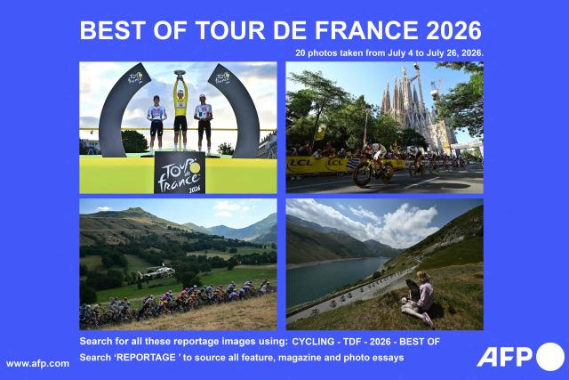 AFP presents a reportage of 20 photos by Anne-Christine Poujoulat, Jeff Pachoud and Loic Venance taken between July 4 and 26, 2026, of the best images of the 113th edition of the Tour de France 2026. Search all these images using CYCLING-TDF-2026-BEST OF

Search "REPORTAGE" to source all feature, magazine and photo essays (Photo by AFP)