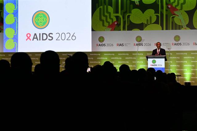 World Health Organization (WHO) Director-General Tedros Adhanom Ghebreyesus speaks during the opening ceremony of the 26th International AIDS Conference in Rio de Janeiro, Brazil, on July 27, 2026. (Photo by Pablo PORCIUNCULA / AFP)