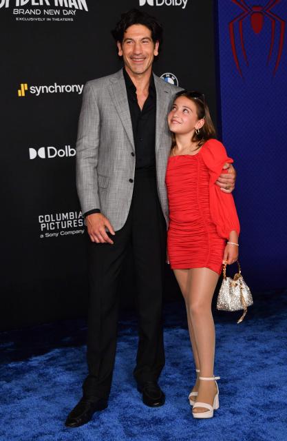 US actor Jon Bernthal and his daughter Adeline Bernthal attend the premiere of Columbia Pictures' "Spider-Man: Brand New Day" at the Dolby Theatre in Hollywood, California, on July 27, 2026. (Photo by Chris DELMAS / AFP)