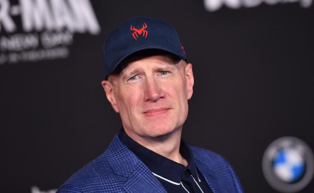 Marvel Studios' CEO Kevin Feige attends the premiere of Columbia Pictures' "Spider-Man: Brand New Day" at the Dolby Theatre in Hollywood, California, on July 27, 2026. (Photo by Chris DELMAS / AFP)