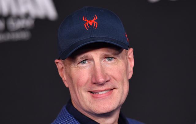 Marvel Studios' CEO Kevin Feige attends the premiere of Columbia Pictures' "Spider-Man: Brand New Day" at the Dolby Theatre in Hollywood, California, on July 27, 2026. (Photo by Chris DELMAS / AFP)