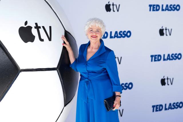 English actress Annette Badland attends the premiere of Apple TV's "Ted Lasso" season 4 at the Academy Museum of Motion Pictures in Los Angeles, California on July 27, 2026. (Photo by VALERIE MACON / AFP)