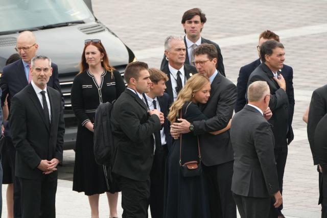 Family members of the late US Senator Lindsey Graham arrive for a Congressional tribute for Graham at the US Capitol in Washington, DC, on July 28, 2026. Graham, a South Carolina Republican and key Trump ally who was elected to the Senate four times, died at age 71 on July 11. (Photo by Mark Schiefelbein / POOL / AFP)