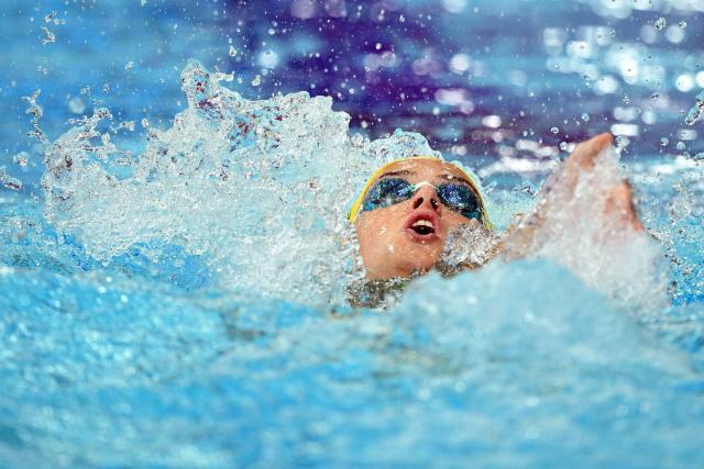 Australia's Jenna Forrester competes in the Women's 200m Individual Medley Final at the swimming event at the Tollcross International Swimming Centre in Glasgow, on day five of the Commonwealth Games in Glasgow, Scotland, on July 28, 2026. (Photo by Oli SCARFF / AFP)